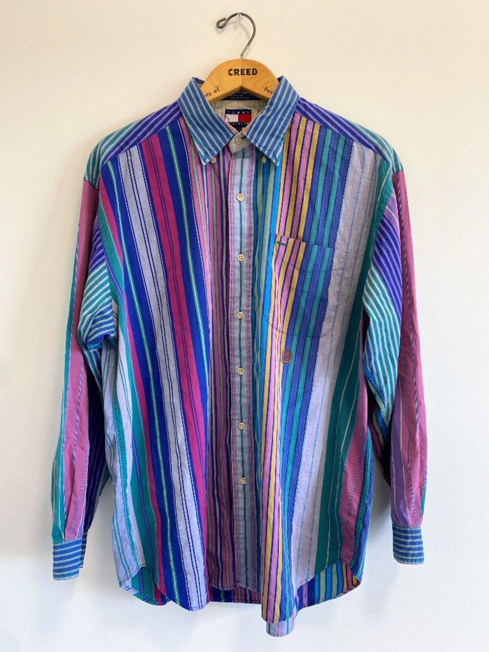 Vintage Tommy Hilfiger Striped Button Down Shirt / 90s